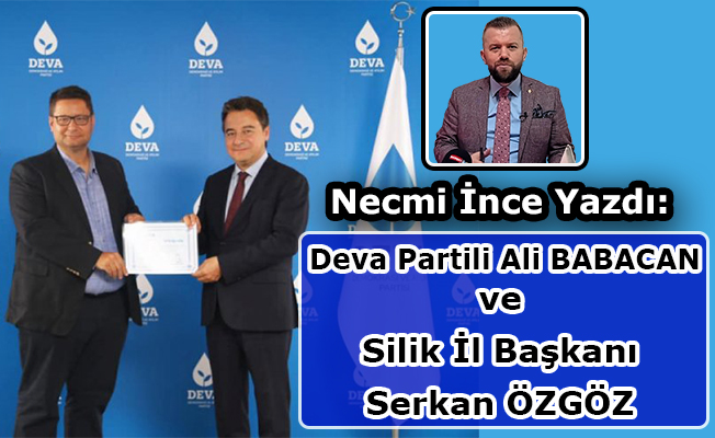 Necmi İnce yazdı: DEVA Partili Ali Babacan ve silik il başkanı Serkan Özgöz