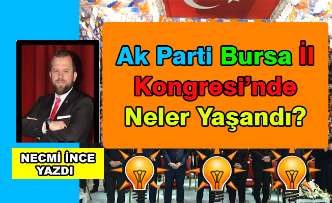 Necmi İnce Ak Parti Bursa İl Kongresi'nde yaşananları yazdı!