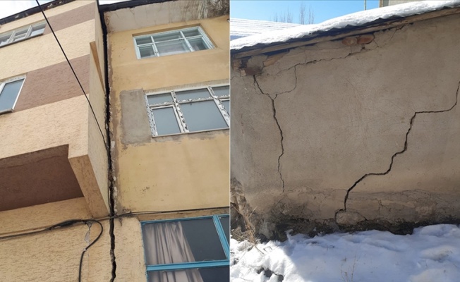 Afet bölgesi kapsamına alınan Gürün'de hasar tespit çalışmaları sürüyor
