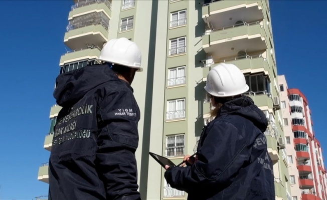 Deprem bölgesindeki hasar tespit çalışmalarında yüzde 84'e ulaşıldı