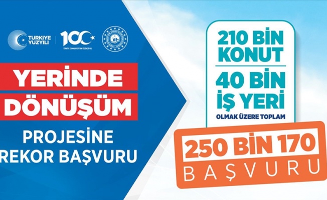 "Yerinde Dönüşüm" projesine başvurular 250 bini aştı