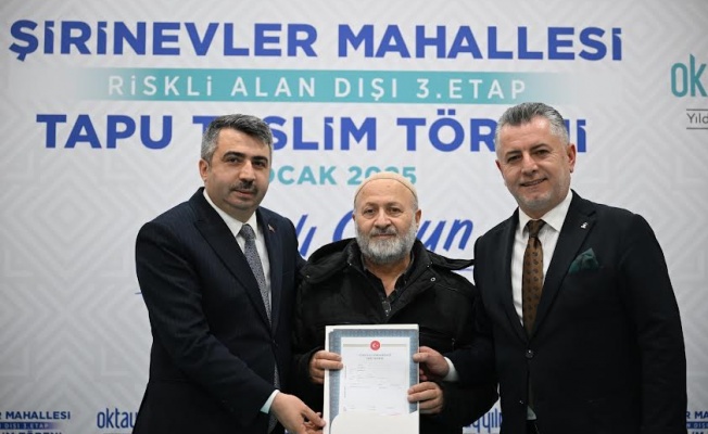 YILDIRIM BELEDİYESİ ŞİRİNEVLER MAHALLESİ’NDE 960 HAK SAHİBİNE İMAR PARSELİ TAPULARINI TESLİM ETTİ