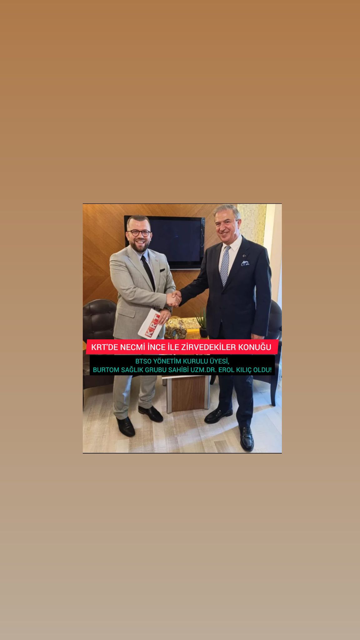 KRT'DE NECMİ İNCE İLE ZİRVEDEKİLER KONUĞU BTSO ÜYESİ VE BURTOM SAĞLIK GRUBU SAHİBİ UZM.DR. EROL KILIÇ OLDU!